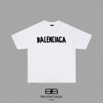 BALENCIAGA 巴黎世家 巴黎字母印花短袖T恤 定织定染280克精梳棉重磅面料 螺纹零色差 细节完美 区别市面通货版本 欢迎对比 男女同款 上图必卖款 颜