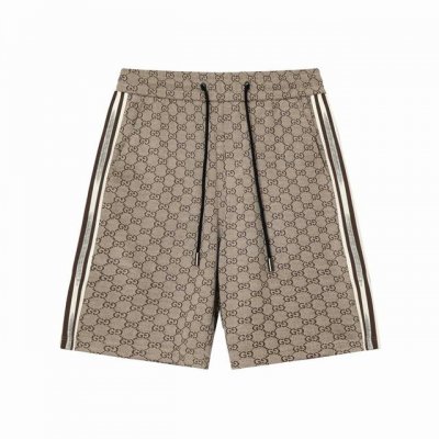 2025 Gucci 古驰 新款针织短裤，定制面料，版型紧致立体，直条纹拼接，定制裤绳五金质感强，顺滑，上身舒适透气，凹凸有型的立体感，时尚休闲穿搭 颜色：图片
