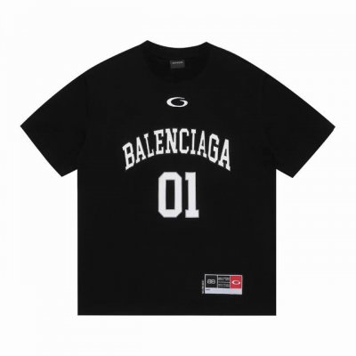 上新 高版本 Balenciaga巴黎世家 Basketball 系列 01号球衣短袖T恤 原样购入开发 面料订制染色 做水洗预缩 G16支精梳紧密纺纱 定制螺