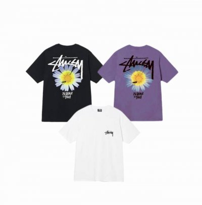 上新款号 S034 stussy 斯图西 Itp Flower Tee 雏菊印花圆领套头短 袖T恤 原版打造 细节高控 -面料精选230G纯棉面料 手感柔软舒适