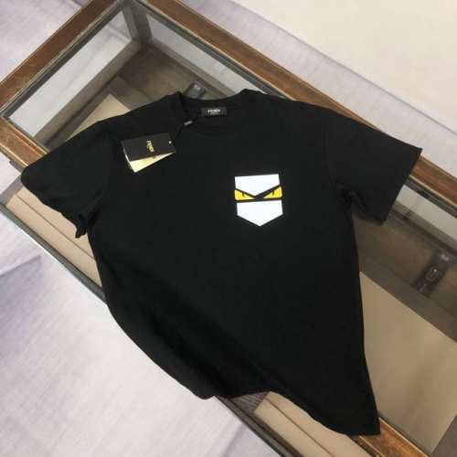 款号：G2170 Fendi 芬迪 2025夏季新款圆领短袖T恤！ - 260G双纱纯棉顶级面料 手感柔软 百分百纯棉独家出货 定染硫化黑无尘处理面料 -面料：