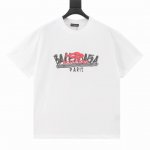 Balenciaga 巴黎世家 25Ss 涂鸦多Logo字母发泡印花短袖T恤 购入原版开模打造，全套定制辅料，所有细节完美还原 定织定染260G纯棉精梳棉面料，