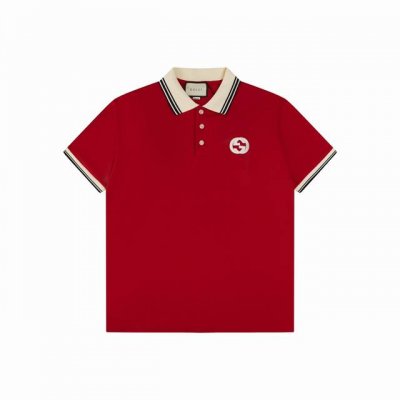 110 Gucci/古驰 25Ss新款 双Gg互扣贴饰Polo 230克重全棉珠地 颜色：白 红 宝兰 码数：S M L Xl Xxl