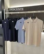 2025迪桑特无痕抗菌男士polo 尺码M-5Xl 颜色黑、灰、藏青，蓝色 夏季穿什么衣服最舒适、答案肯定是速干的！这款短袖采用当下最贵的锦氨功能性速干面料、具