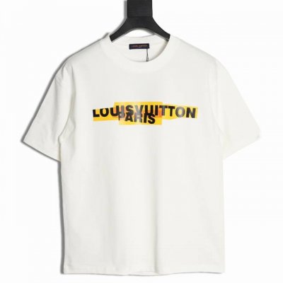 louis Vuitton 路易威登 Lv 25Ss 胶带字母短袖T恤 面料采用定制240G 26支特滑双股精棉平纹高密无尘全棉布料 前幅高密度加厚 走线平整