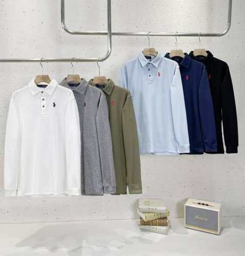 2025美国Ralphlauren 拉夫劳伦最经典的一款常青款男士经典珠地棉商务休闲长袖polo衫， 爆款来袭！！六色齐发 透气性好，舒适B 性强，版型超正，线