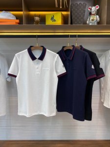 Moc25Ss春夏新款珠地棉布撞色翻领短Tee 男士立体浮雕字母标识商务休闲短袖polo衫 贸易公司渠道稀出 领先官网发售 法蒙家全新polo衫 以其独特的设计