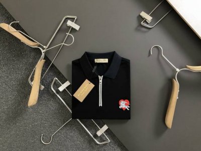 bbr*合身版型M-Xxxl 2025春夏黑色骑士牙刷绣Polo*精致工艺专柜面料，顶级元素融合打造，经典短袖3标齐全，潮男时尚，无论是上身舒适度还是都是无可比