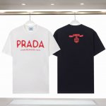 859# 260克 prada 普拉达 25Ss新款 胸前字母Logo印花短袖T恤，采用260克双股32支紧密双纱全棉面料，面料柔软。 颜色: 黑色 白色 尺码