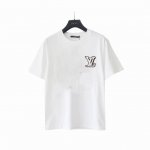 实拍细节图+尺码表 lv路易威登Louis Vuitton 经典Logo皮标半袖T恤短袖 男女同款 情侣款 宽松版型 所有细节 面料辅料工艺 做工 领口 肩线