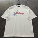 爆款推荐S～Xl Balenciaga巴黎世家2025新款铁塔钥匙扣短袖T恤 原版面料高版本高品质 网红明星同款 32支双纱250G水后精梳纯棉面料 高精度白墨