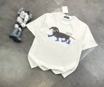 潮牌 巴黎世家Balenciaga腊肠狗四脚拼接凹凸圆领短袖T恤 240G双纱潮牌专用棉 纹理清晰 质感满满 同缸定染1 1无色差精密纯棉螺纹 层搭叠穿 自留好