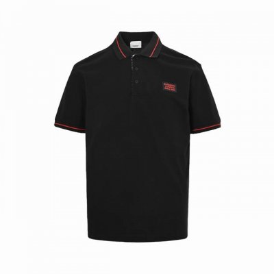 burberry 巴宝莉 25Ss 胸口方标字母Polo短袖 衣领为双系统提花定织扁机制成，有弹性，不变形，衣服全部原生布捆边，前胸双层面筒，无明线，无散口，袖