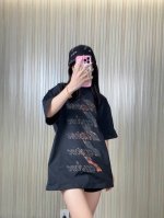 w160#P90 we11Done官网2025年同款火花Logo印花男女同款T恤 对标原版版型面料细节 颜色：黑色、白色、灰色 码数：S、M、L