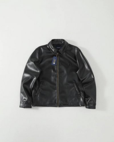 细节图 polo Ralph Lauren 拉夫劳伦 拉链纯色翻领长袖皮衣单夹克 简约品质款式，面料是仿真荔枝纹皮，版型原版定制的，立体剪裁不会太宽松！！定制开