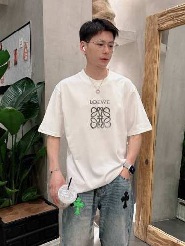 Loewe 罗意威 2025年春夏新品上新 三标齐全 丝光棉圆领短袖T恤 好货不用过多介绍 看细节 专柜码数：M-Xxxl 175 140建议L