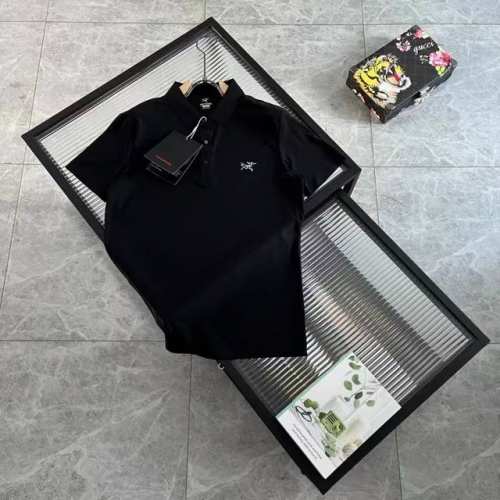 上新 Arcteryx 始祖鸟翻领胸标Logo短袖T恤，男款夏季polo衫短袖，三色可选，商务休闲简约风，上身帅气百搭，夏季必备百搭奢潮单品 高端定制进口丝光珠
