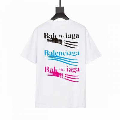 款号6709 重磅面料300克双纱Balenciaga巴黎世家流体字母经典款印花短袖 从面料到辅料全部跟足Zp 进口松井公司浆料印花绝不开裂 三标齐全 原版包装