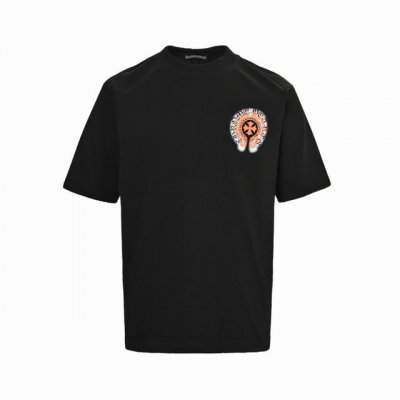 chrome Hearts 克罗心 25Ss 重影马蹄印花短袖 轻奢主义男女日常通勤穿搭必备单品正确版本欢迎对比详细特征 280克100%纯棉双纱汗布面料 同缸