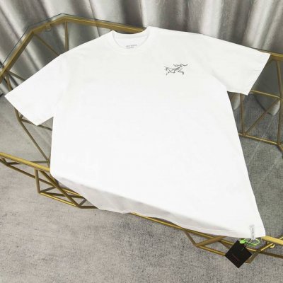 Ayc Teryx 始祖鸟] 2025Fw短袖T恤 前面鸟标后面大Logo高级印花 高端32S双纱280克面料 重磅面料 定制拉架罗纹同缸同染 三标齐全 男女同