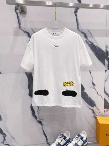 Off-White 260克圆领短袖T恤 前后幅创意标志性字母Logo印花 官方同步 高版本 高品质 时尚个性 百搭潮流 纯原品质 原版面料 吊牌 领标 水洗麦