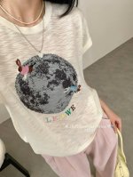 绣字母地球领飞机袖