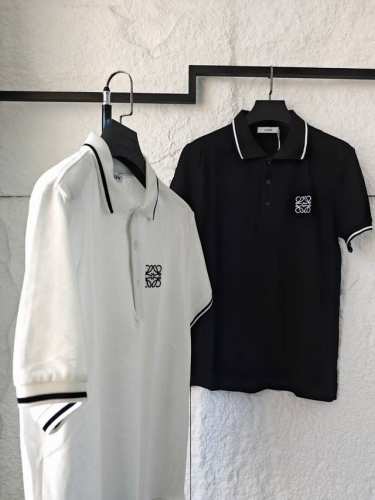 loewe罗意威新款撞色螺纹刺绣Polo衫短袖 男女同款 260克定制 %全棉珠地面料 定染撞色罗纹 进口机器绣花 饱满细腻 简约而不简单的一款 情侣搭配效果更