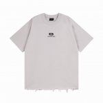 Balenciaga 巴黎世家2026 Ss 双环Logo经典字母刺绣磨烂破坏短袖T恤 本市场No.1的质量 真正天花板品质 全部原版开发注意细节图 避免被盗图