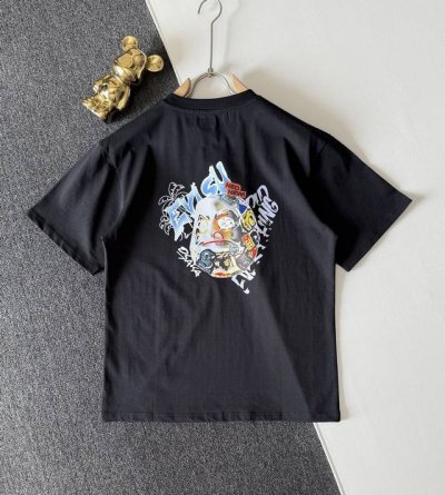 顶级版本 Evisu 福神新款佛头印花T恤！ 25Ss夏季新品，进口机器印花，色彩鲜明，颜色正，不脱落，不开胶，采用环保颜料，无甲醛，无异味，领口订制织带包边包