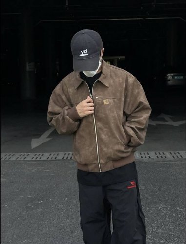 Carhartt 24Fw 卡哈特春季美拉德美式复古皮衣外套 满满的Cleanfit高级感 有点美式复古内味 每个颜色都是经典耐穿 怎么搭配都不会腻 廓形版型包