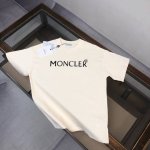 Mon*Cler 蒙口 25Ss最新款百搭短袖T恤男女同款！！ 胸前植绒立体Logo印花设计！特供定制面料！加上紧密纺纱工艺又使面料光滑紧密得到整体面料的高级感