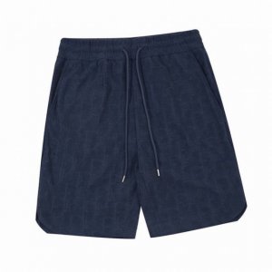 迪奥 Dior 夏季新款 经典满身字母暗纹提花休闲短裤 定织定染毛巾绣提花面料 克重360G面料 裁片点位非常耗时 男女同款 color: 黑色 白色 蓝色 s