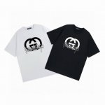 上新 balenciaga Gucci 巴黎世家 古驰联名 25Ss 印花短袖 高版本 重工 短袖T恤 顶级用料 限量发售 面料 250克 双纱双股用料 预缩定