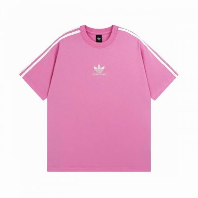 Balenciaga 巴黎世家联名阿迪达斯三叶草条纹Logo印花短袖T恤 本市场No.1的质量 真正天花板品质 全部原版开发注意细节图 避免被盗图商家混发 正确
