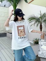 款号:F084 fendi 芬迪 25Ss 大师亲手设计潮牌新品印花圆领短袖T恤 春夏最新砖柜同步 Os落肩版型 - 260G双纱纯棉顶级面料 手感柔软 百分百