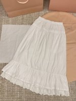 半裙 Open-Yy 25Ss新品一系列 复古格纹卷边袖口衬衫 抽绳短袖 白色半裙 Yb一系列开发 最高版本发售 完全对格的格纹 美式复古的气息 叠搭白色抽绳短