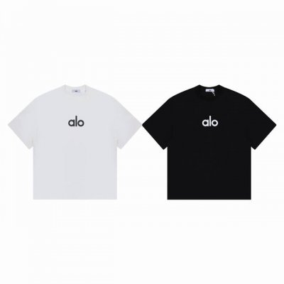 alo Yoga 纯色前后字母 Logo 情侣简约短袖 T恤-原单品质 Color：白色 黑色 Size：S M L Number：250381 独家原版定制2