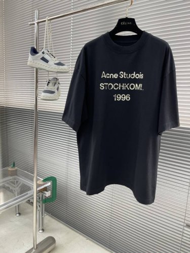 Acne Studio 2025Ss春夏新款半袖 爆款定制纯棉面料 重工洗水，面料舒适质感 码数：S-Xl