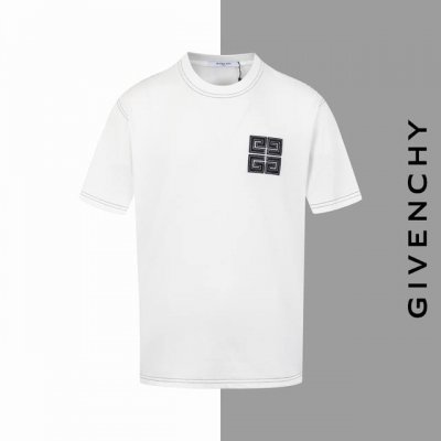 款号#Z37 纪梵希刺绣图标反色字母圆领短袖 Givenchy 官网一致款式 面料：32支双纱280克纯棉面料 同缸同色织染螺纹 颜色一致 工艺：进口机器万针饱