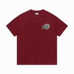 上新款号： M1052 Moncler 蒙口 2025官网同款双徽标Logo刺绣 印花双纱纯棉短袖 - 260G双纱纯棉顶级面料 手感柔软 百分百纯棉独家出货