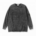 Stone Island石头岛经典款徽章水洗长袖T恤 原版宽松版型 甄选260克32支紧密纺双纱纯棉面料 质感厚实 透气性良好 性质贴标 同缸定染特种加粗32支
