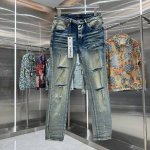 pur D ple Brand 破洞涂鸦工艺街头潮流修身小脚弹力牛仔裤 颜色 蓝色 码数 30 32 34 36 38