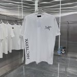 始祖鸟 2025春夏新款260克 短袖T恤 个性印花 男女同款宽松版 S M L Xl Xxl 五个码 黑色 白色