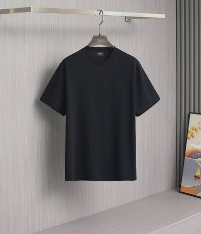 新品 Bri 布里奥家族男士高端天丝棉T恤。香港洋行渠道货，纯正血统品质，意大利原厂出品，25年春夏新款，经典王牌系列！高级奢侈单品！ 高端奢华且白金级的一款经