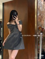 25.Ss 货号：20363 灰色系大蝴蝶结连衣裙 S M