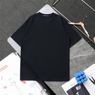 上新 顶级复刻 高端定制 Louis Vuitton 路易威登Lv 新款领口Logo刺绣休闲短袖T恤 - 款号: 313 - 颜色 黑色 白色 - 购入原版开模