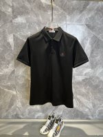 moncler蒙口 2025春夏新款男士翻领短袖商务休闲Polo衫，高定系列，定制面料，精细高端小刺绣，绣花精致上档次，上身舒适透气亲肤感极佳，满足春夏场景穿着