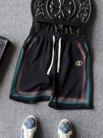 主推 ！专柜顶级新品！ 人气爆款！Gucci 古驰双G专柜新品彩虹条扎染长绒棉短裤！恒隆在售万元级，款号：9999 古驰家今年最新新疆长绒棉面料！整条摸起来柔软