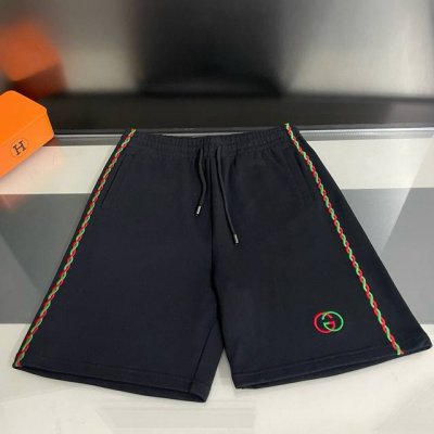 顶级版本最高品质 Gucci 古驰2025Ss夏季新款双G互扣扭绳绣花休闲裤中裤 原版面料高版本高品质 网红明星同款 高品质牛肚面料，定制360克超柔软特别手感