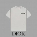 P90 [Dior 迪奥] 2025Fw短袖T恤 刺绣 高端26S双纱300克面料 重磅面料 定制拉架罗纹同缸同染 三标齐全 男女同款 颜色：黑色 白色 灰色